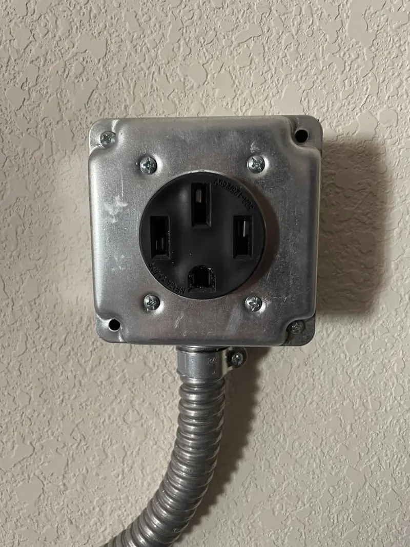 NEMA 14-50 outlet installed for Electrical Panel Upgrade in Feather Sound